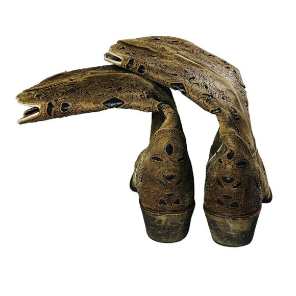 Laredo Mid Calf Womens Cowgirl Western Pointed Upper Balance Leather Boots 6M - Picture 8 of 15